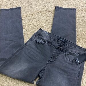 Joe’s jeans NWT straight leg crop jeanss faded black stretch denim size 24